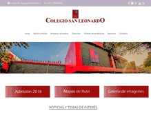 Tablet Screenshot of colegiosanleonardo.cl